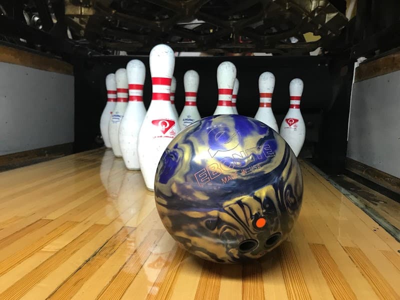 Interior view of East Lincoln Lanes bowling alley
