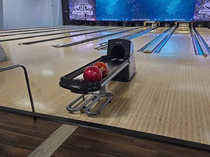 Interior view of Eastern Shore Lanes bowling alley