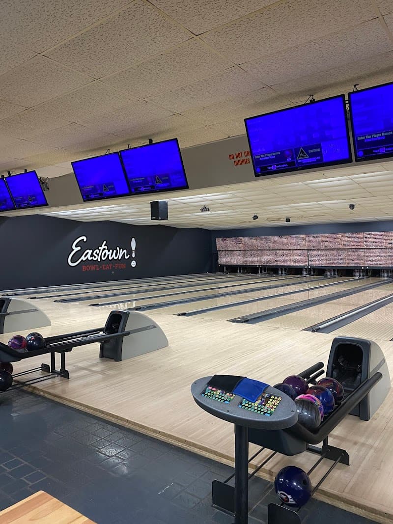 Interior view of Eastown Recreation Center bowling alley