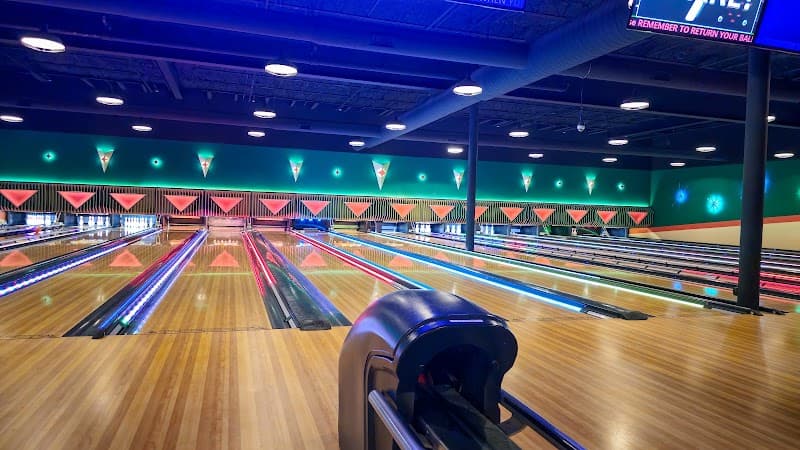Interior view of Eastside Bowl bowling alley