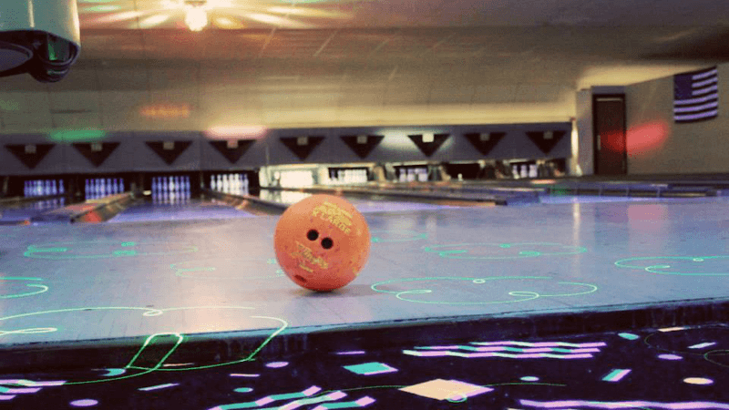 Interior view of Echo Lanes bowling alley