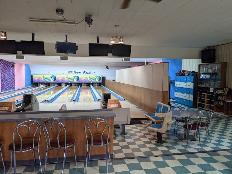 Interior view of El Toro Bowl bowling alley