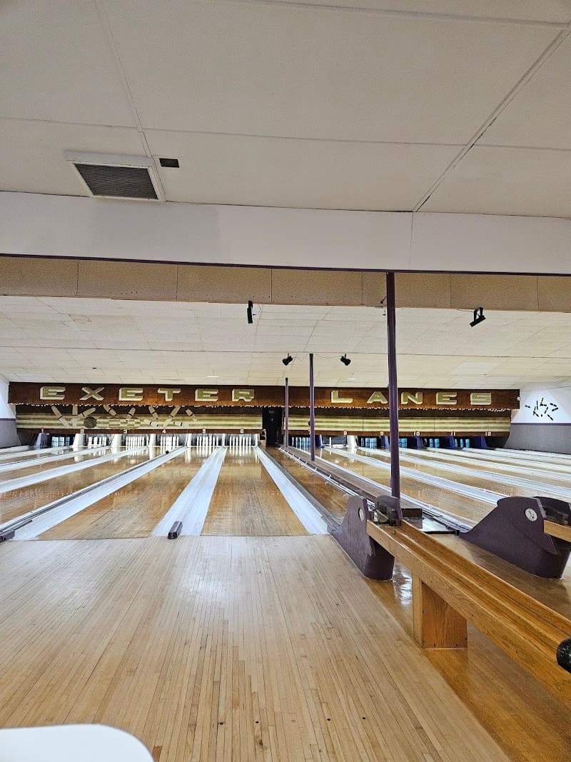 Interior view of Exeter Bowling Lanes bowling alley