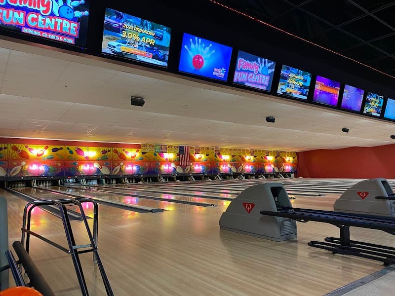 Interior view of Family Fun Centre bowling alley