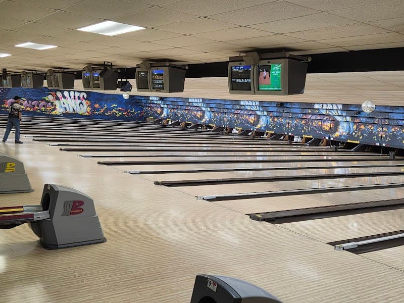 Interior view of Fenton Lanes bowling alley