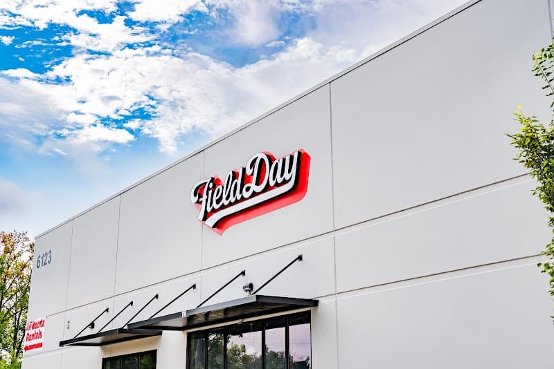 Interior view of Field Day bowling alley