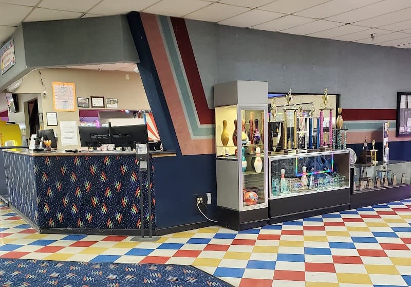 Interior view of Fiesta Lanes Bowling Center bowling alley