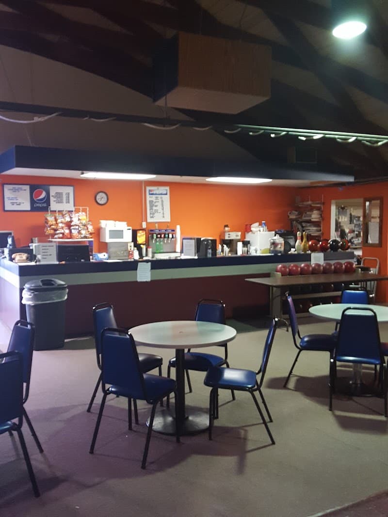Interior view of Flora Bowl bowling alley