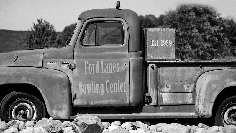 Interior view of Ford Lanes Bowling Center bowling alley