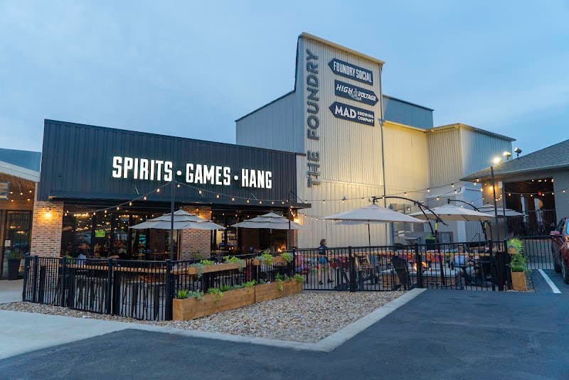 Interior view of Foundry Social bowling alley