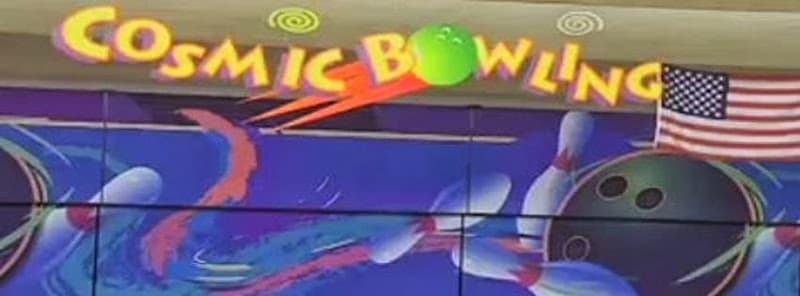 Interior view of Fountain Bowl bowling alley