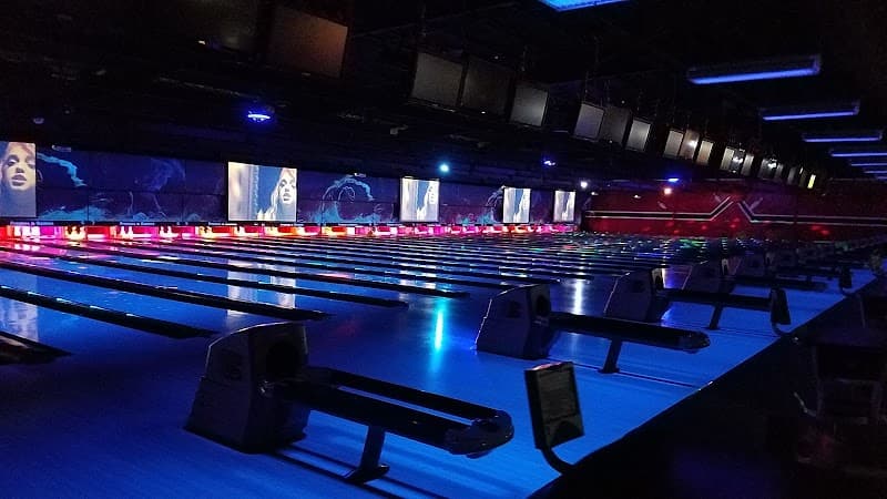 Interior view of Frames n' Games bowling alley