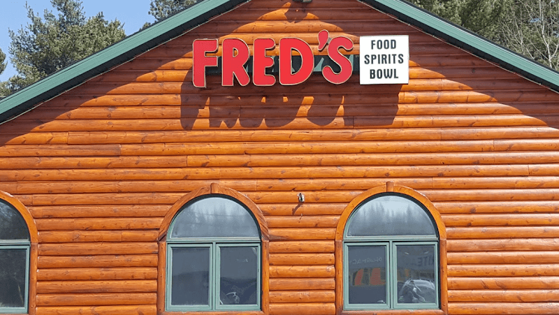 Interior view of Fred's of Roscommon bowling alley