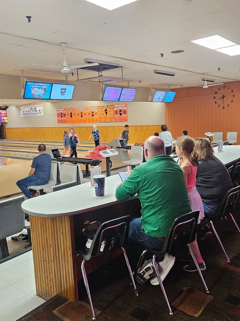 Interior view of Freeport Lanes Inc bowling alley
