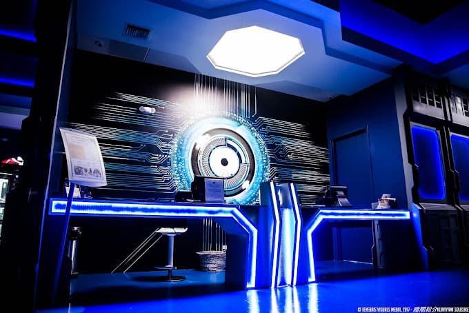 Interior view of FunDimension Game Center bowling alley