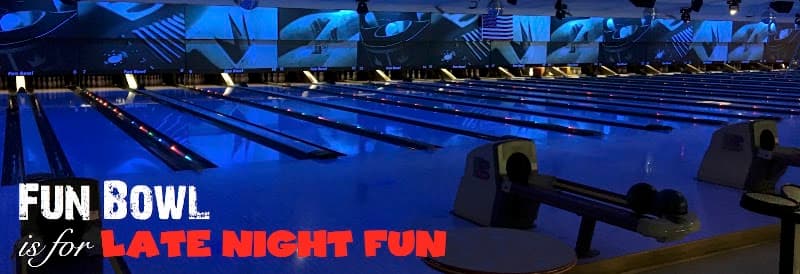 Interior view of Fun Bowl Fayette County bowling alley
