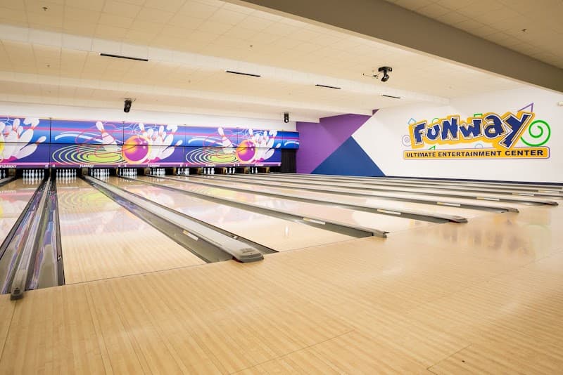 Interior view of Funway bowling alley