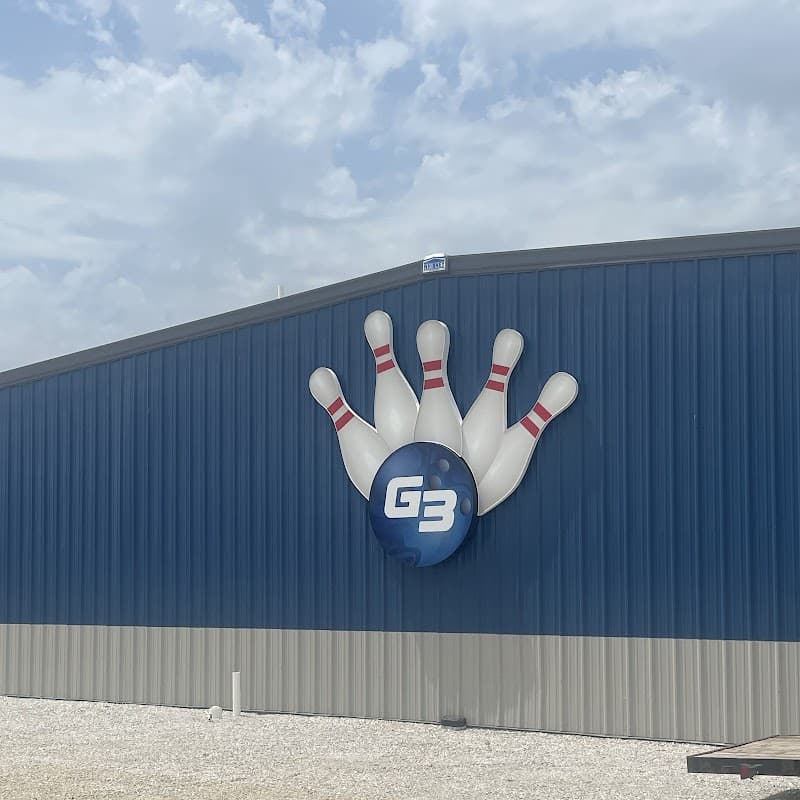 Interior view of G3 Entertainment bowling alley