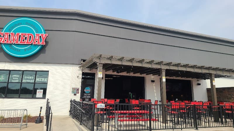 Interior view of Gameday bowling alley