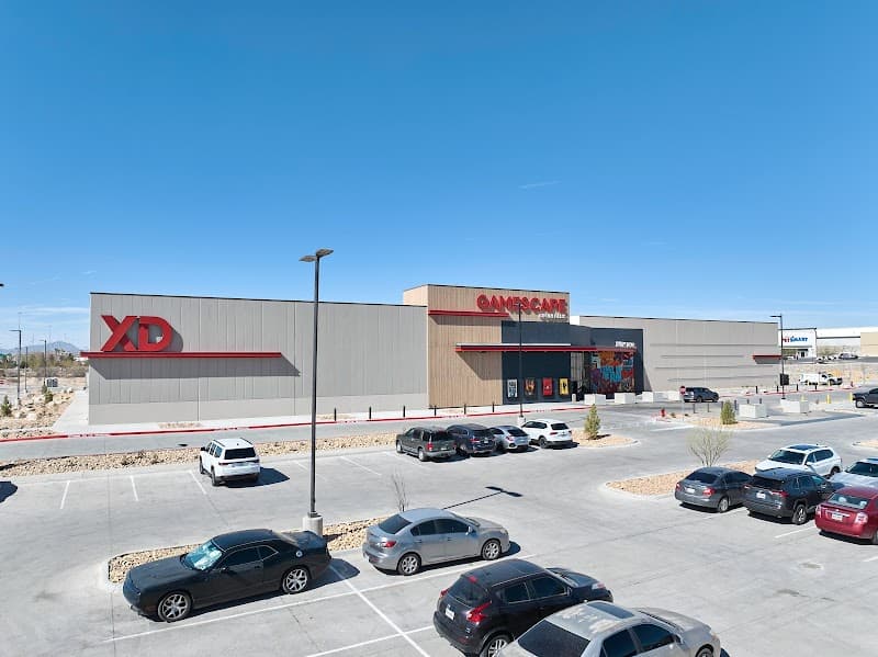 Interior view of Gamescape by Cinemark bowling alley