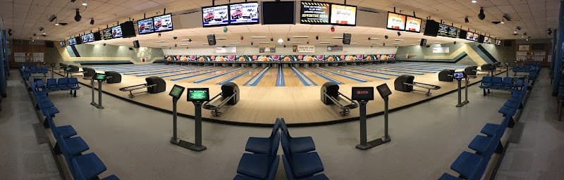 Interior view of Gardner Ten Pins bowling alley