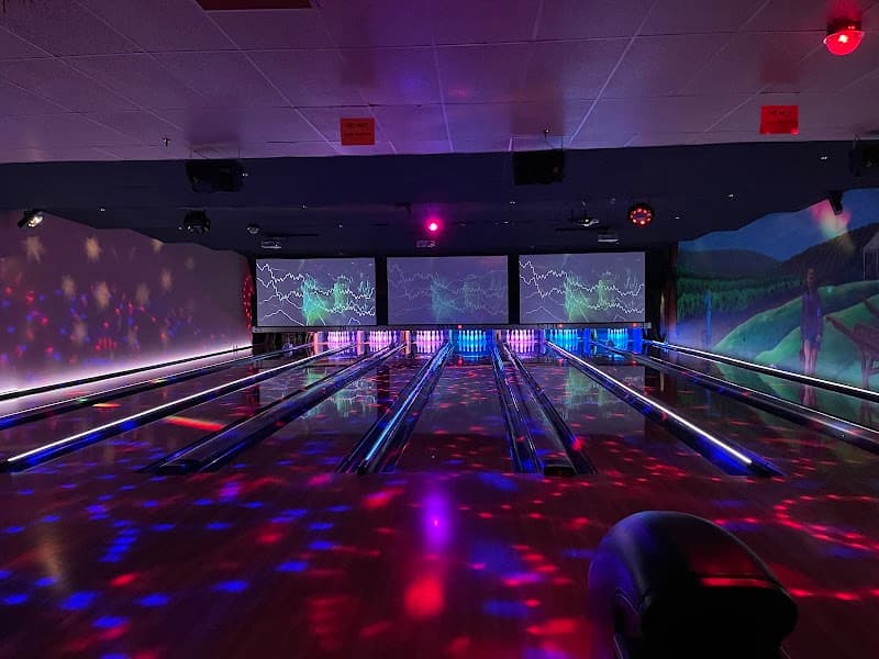Interior view of Granada Bowl bowling alley