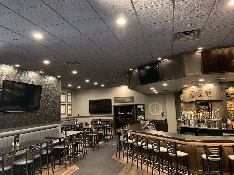 Interior view of Great River Bowl & Partners Pub bowling alley
