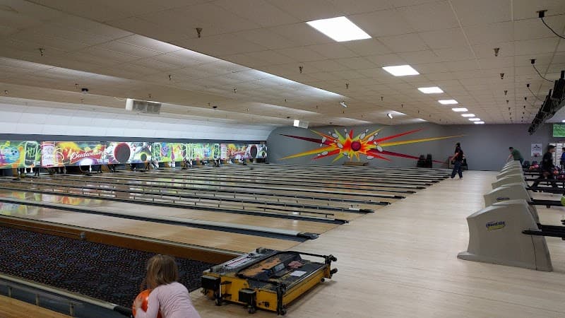 Interior view of Ham Lake Lanes & Lounge bowling alley