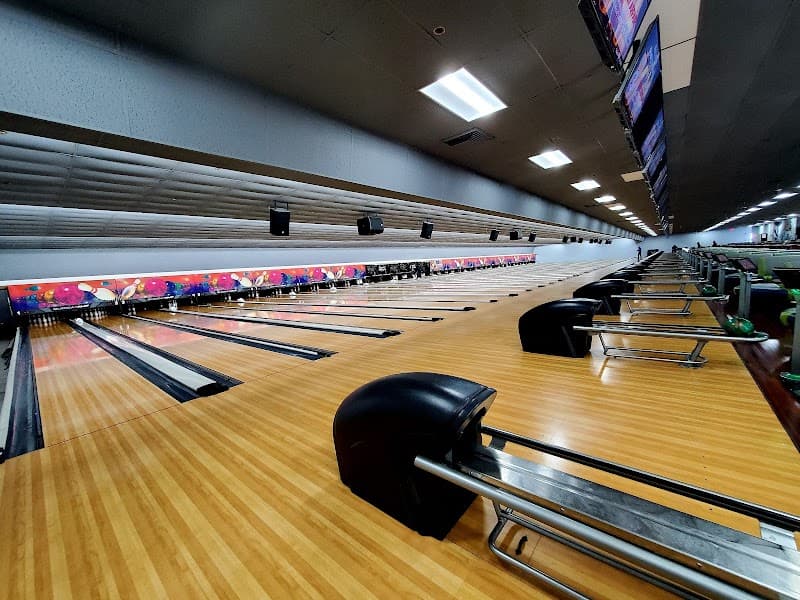Interior view of Hamilton Lanes and Entertainment Center bowling alley