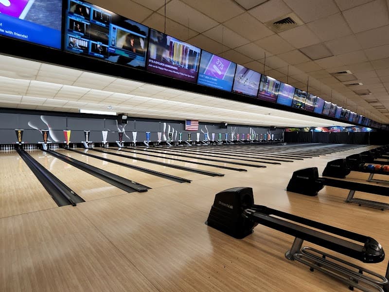 Interior view of Harmony Bowl bowling alley