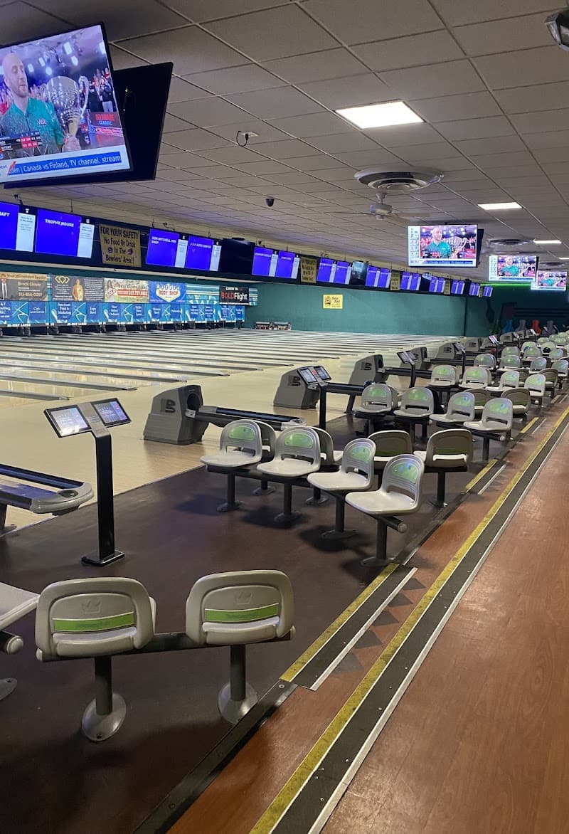 Interior view of Hi-Way Lanes bowling alley