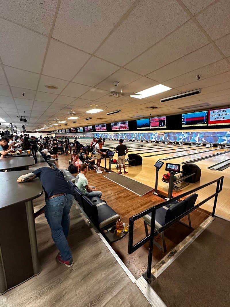 Interior view of Hickam Bowling Center bowling alley