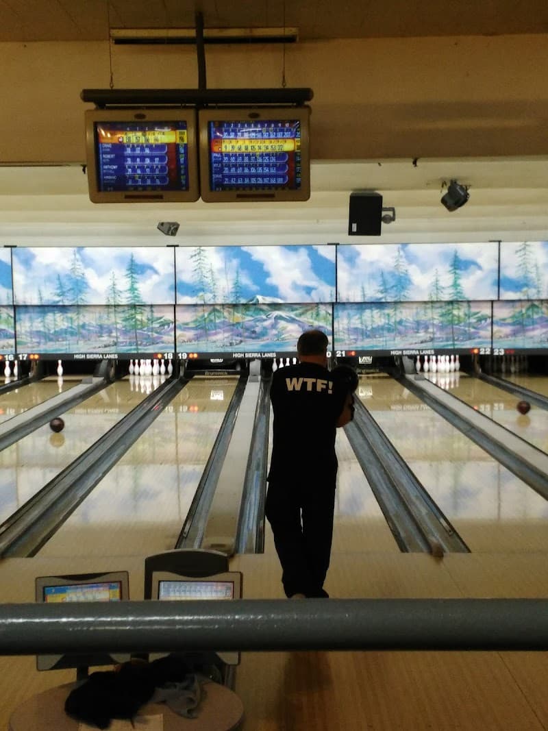 Interior view of High Sierra Lanes bowling alley