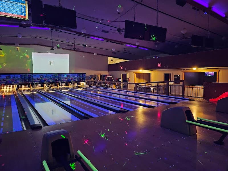 Interior view of Hill Country Lanes bowling alley