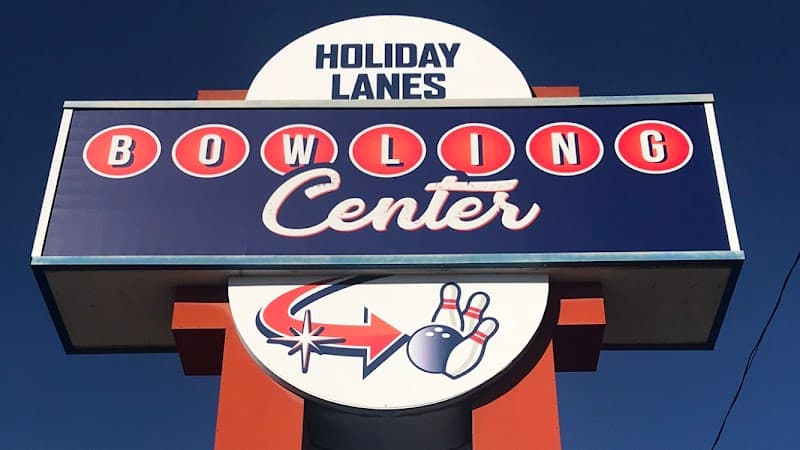 Interior view of Holiday Lanes Bowling Center bowling alley