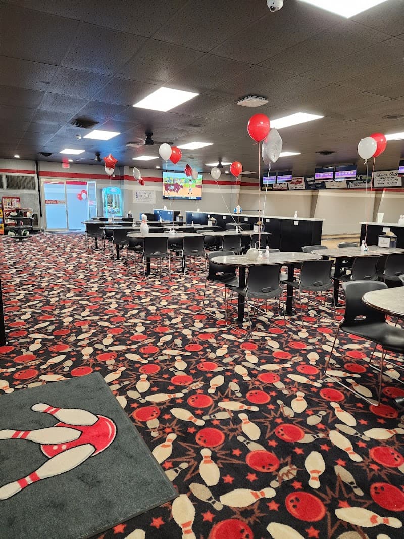 Interior view of Holiday Lanes & Event Center bowling alley