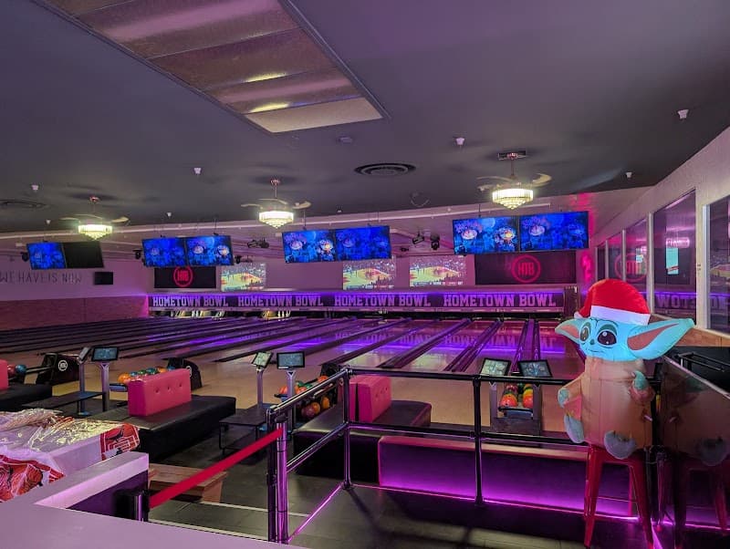 Interior view of Hometown Bowl bowling alley