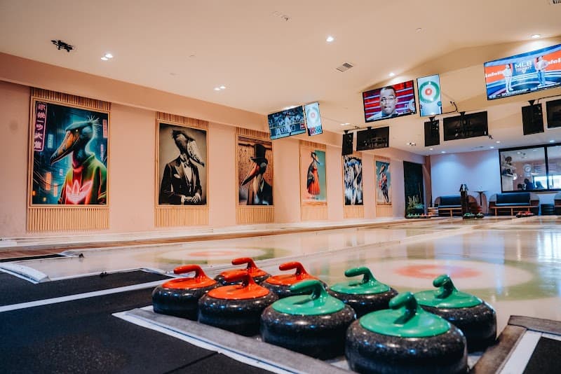 Interior view of House Rules bowling alley