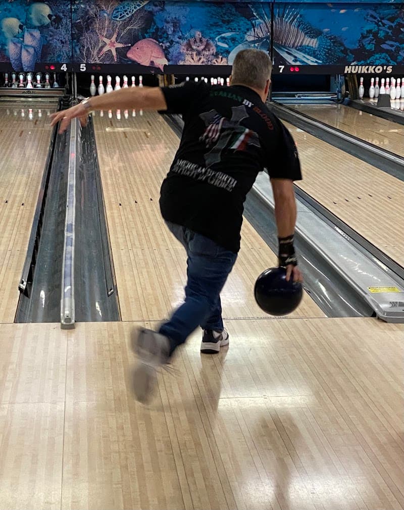 Interior view of Huikko's Bowling Center bowling alley