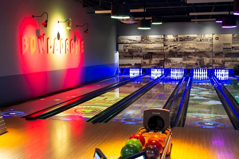Interior view of Humdingers bowling alley