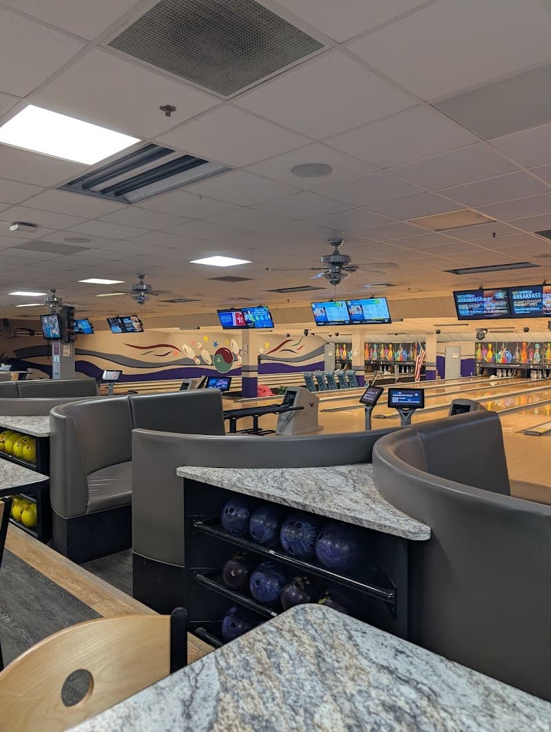 Interior view of Hurlburt Lanes bowling alley