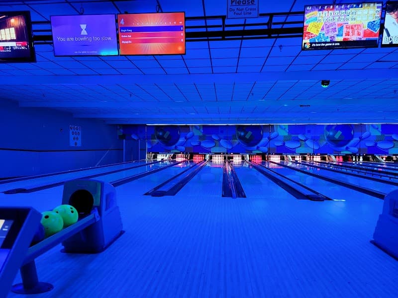 Interior view of Hurricane Lanes bowling alley