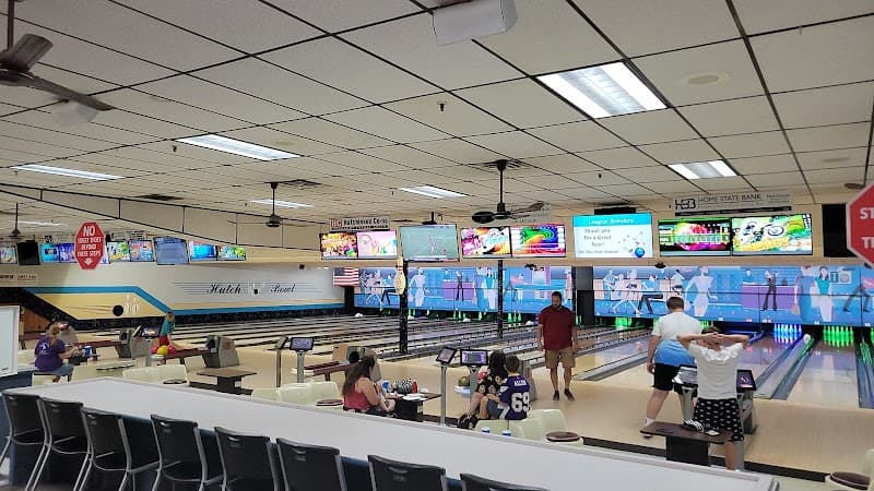 Interior view of Hutch Bowl bowling alley