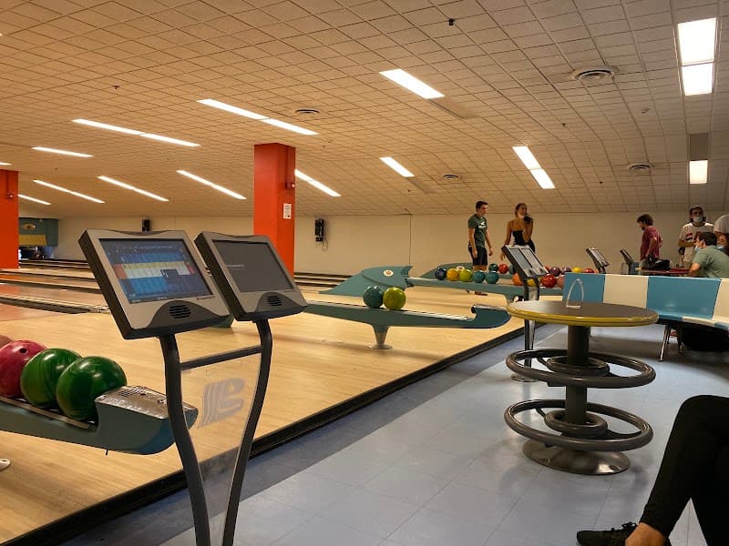 Interior view of IIT's The Bog bowling alley