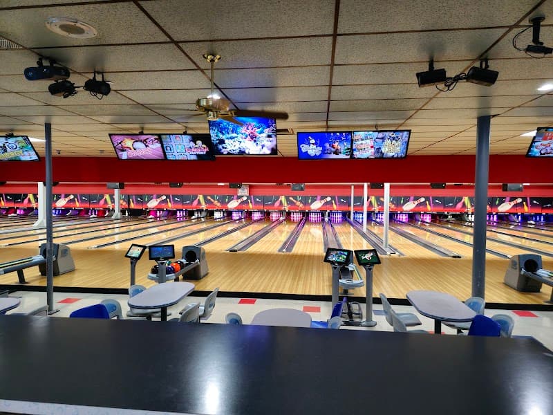 Interior view of Imperial Bowl bowling alley