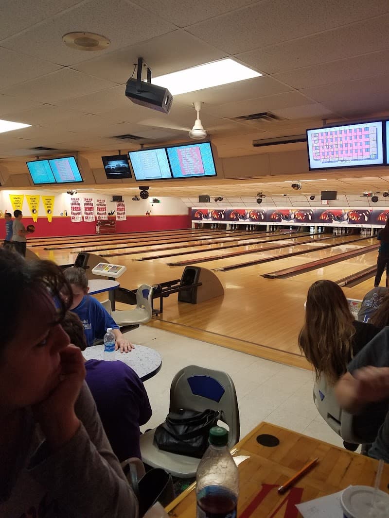 Interior view of Imperial Lanes bowling alley