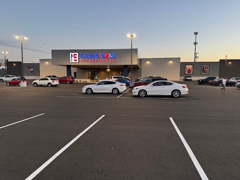 Interior view of Incredibowl Entertainment Toledo bowling alley