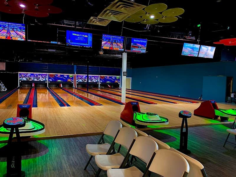 Interior view of Indian Lanes bowling alley