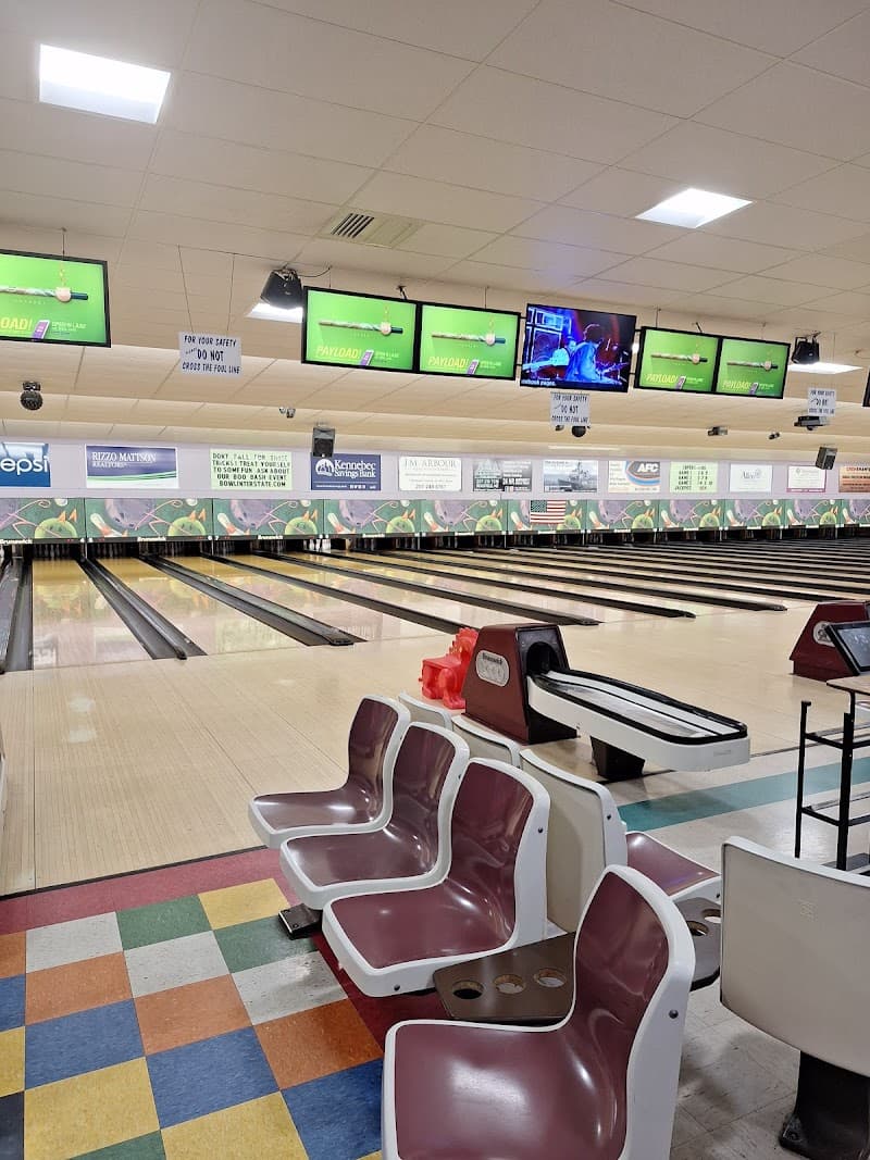 Interior view of Interstate Bowling Center bowling alley