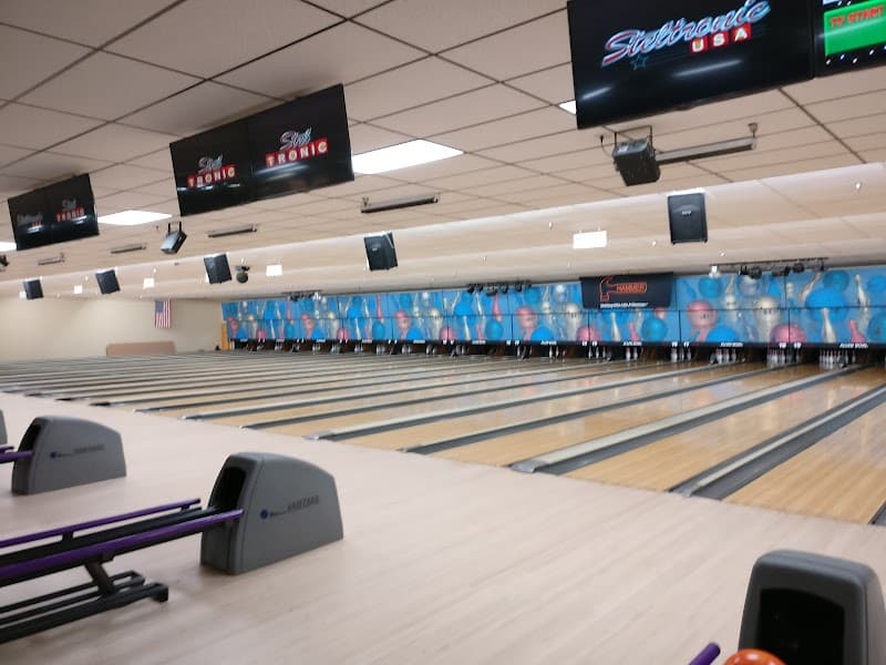 Interior view of JB's Allen Bowl bowling alley